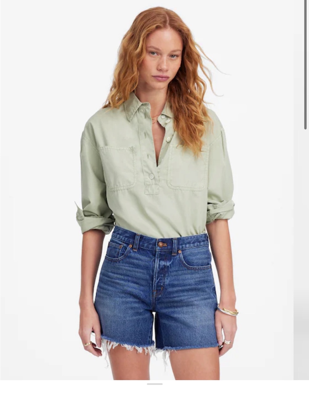 Madewell Blue Denim High-Rise Jean Shorts